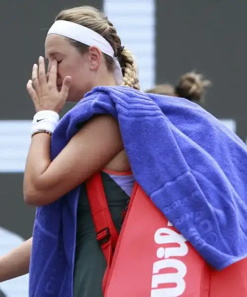 Victoria Azarenka fuori tra le lacrime: le foto