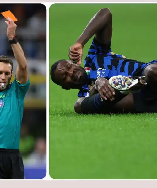 A San Siro l’arbitro cambia idea: le foto dell’episodio chiave