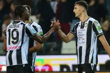 L’Udinese rialza subito la testa: Lucca e Davis stendono il Cagliari