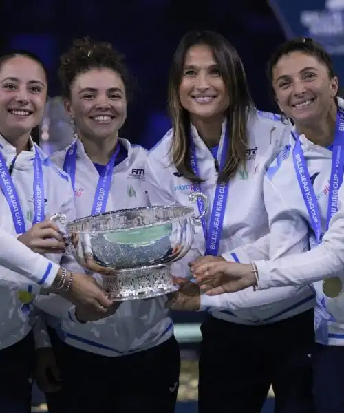 Le campionesse del mondo del tennis sono tornate in Italia: la loro gioia