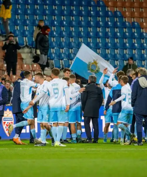 Terza vittoria in 210 partite giocate, storica serata per San Marino. Le foto