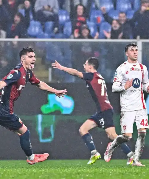 Il Genoa sbaglia un rigore, poi piega il Monza