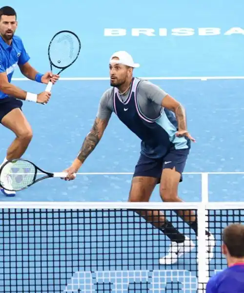 Nick Kyrgios e Novak Djokovic coppia non vincente: ciao Brisbane