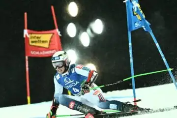 Alexander Steen Olsen bello di notte a Schladming