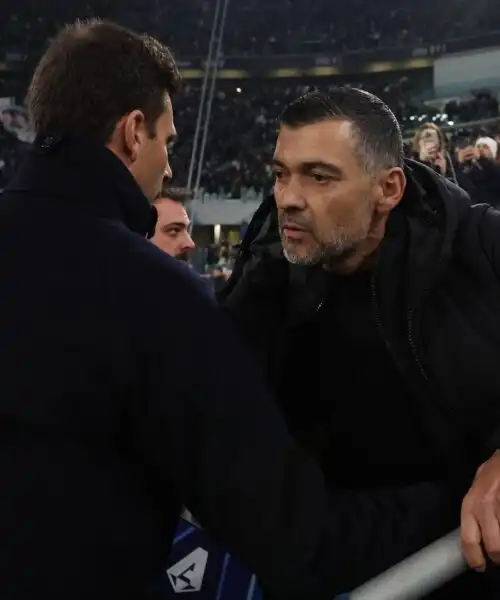 Juventus-Milan, Thiago Motta preoccupato per Yildiz, Sergio Conceicao per la sua squadra