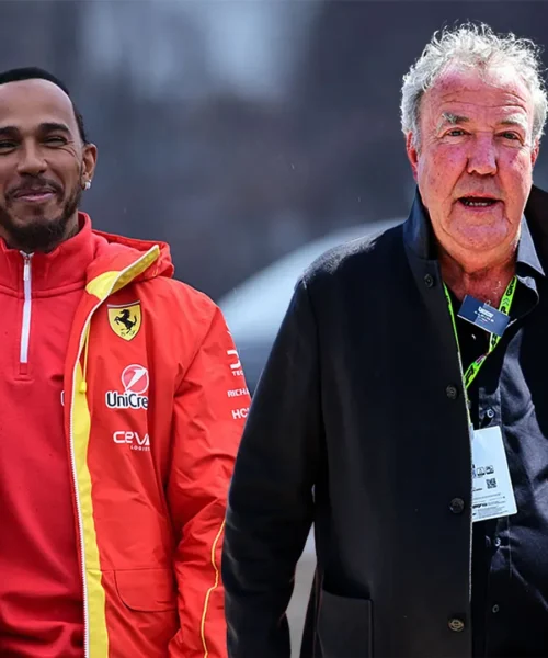 Jeremy Clarkson demolisce Lewis Hamilton alla Ferrari: le foto