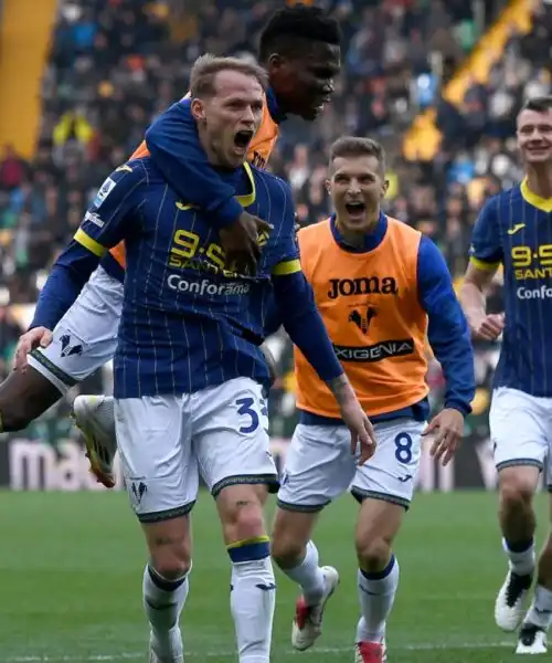 L’Hellas Verona sorprende l’Udinese, pari fra Monza e Parma