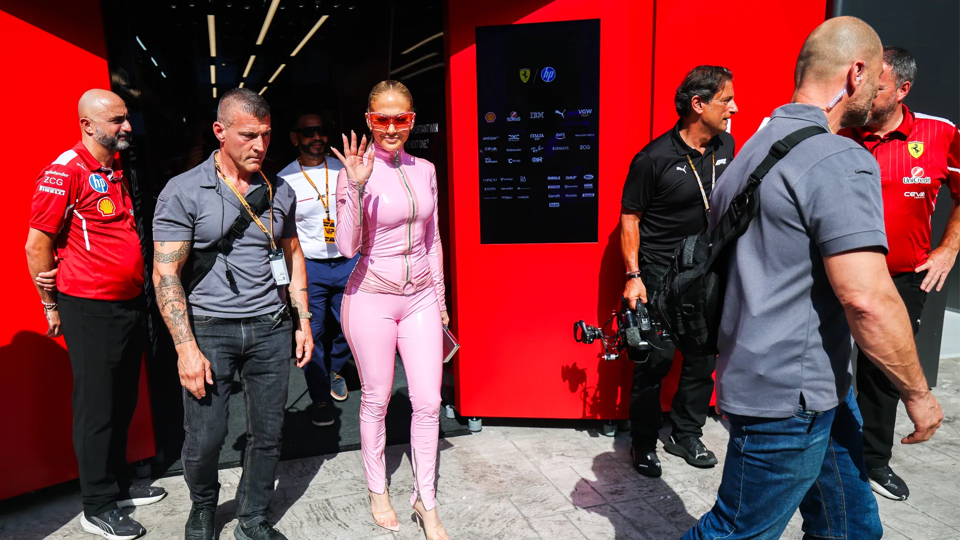 E' stata ospite d'onore del box della Ferrari